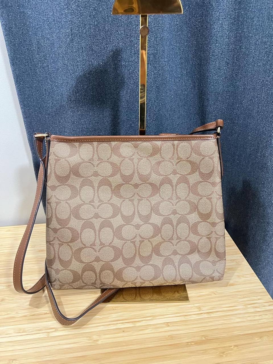 ORIG & IMPORTED COACH File Crossbody In Signature Canvas Brown Khaki Bag