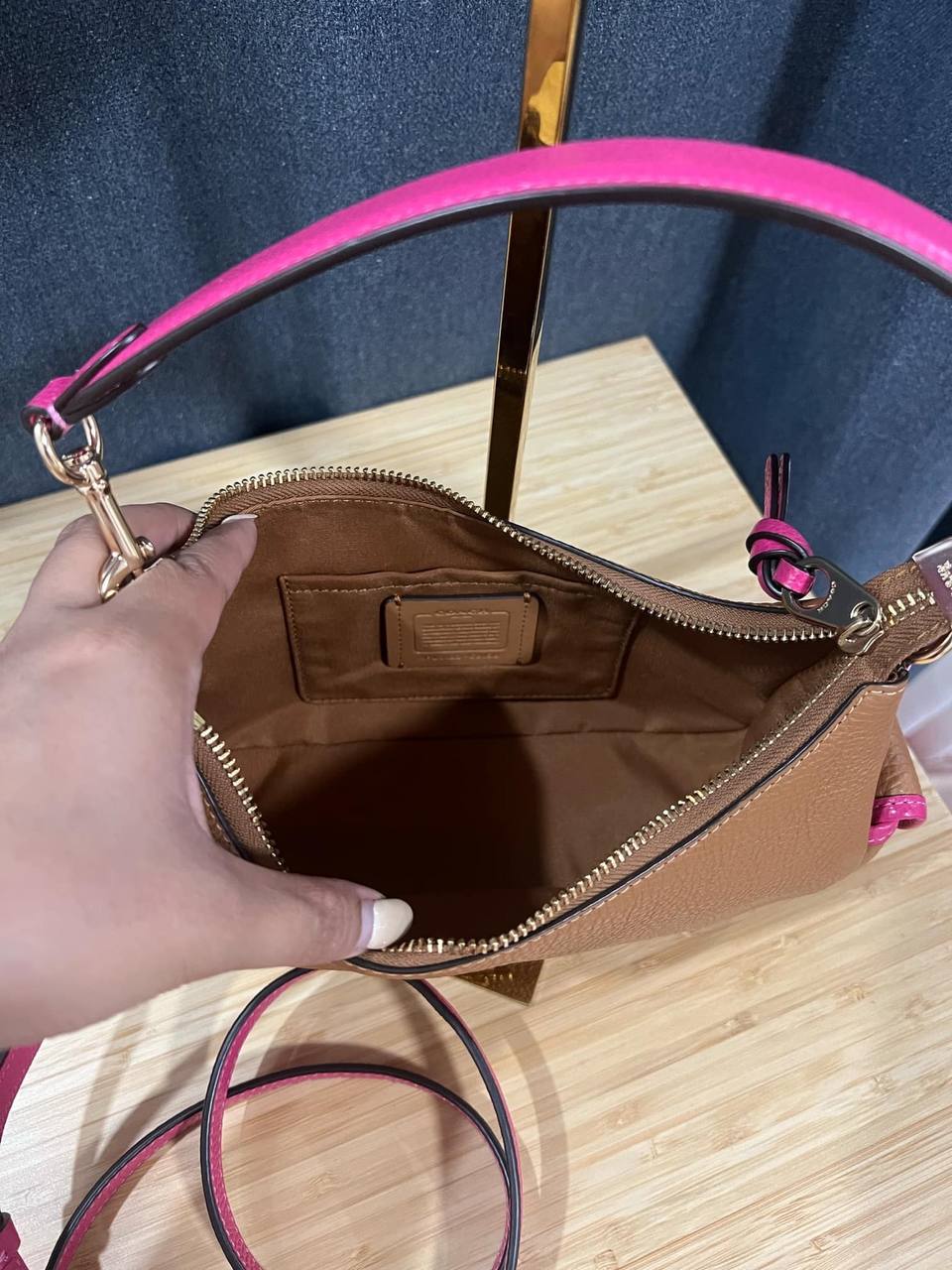 ORIG Preloved COACH Pennie Shoulder Bag 25 Brown Bag