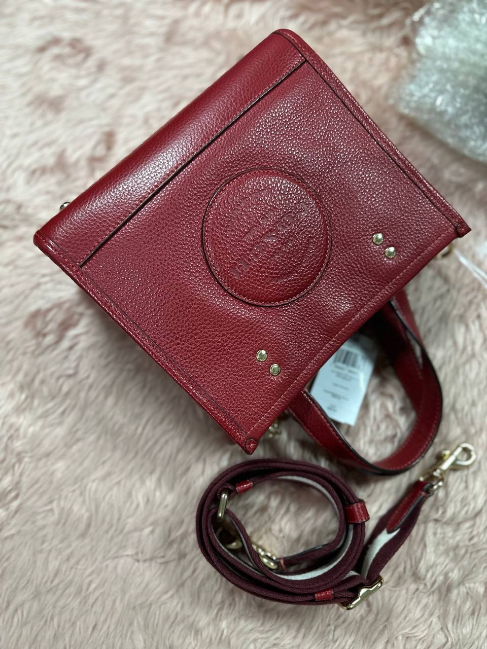 ORIG & IMPORTED COACH Dempsey Tote Bag 22 With Heart Charm Red Bag