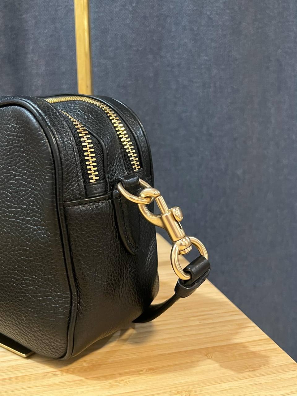 ORIG Preloved COACH Rare Jes Crossbody Double Zip Black Bag
