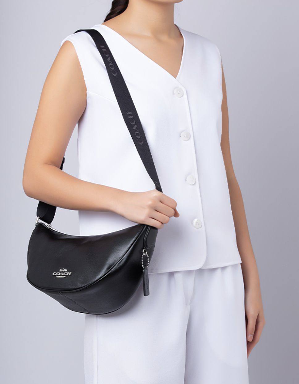 ORIG Preloved COACH Pace Shoulder Black Bag