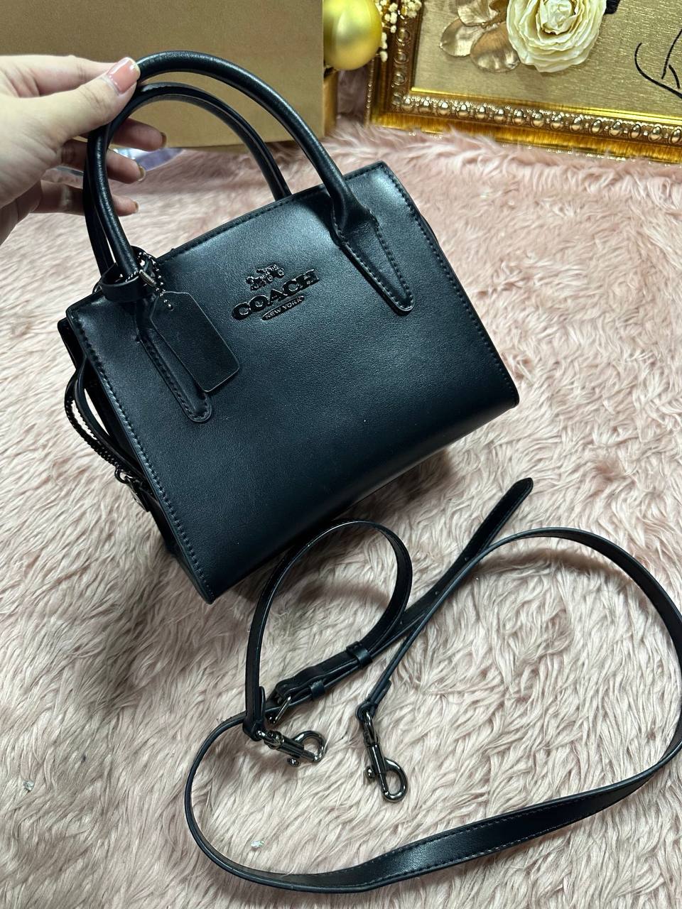 ORIG Preloved COACH Andrea Carryall Black Bag