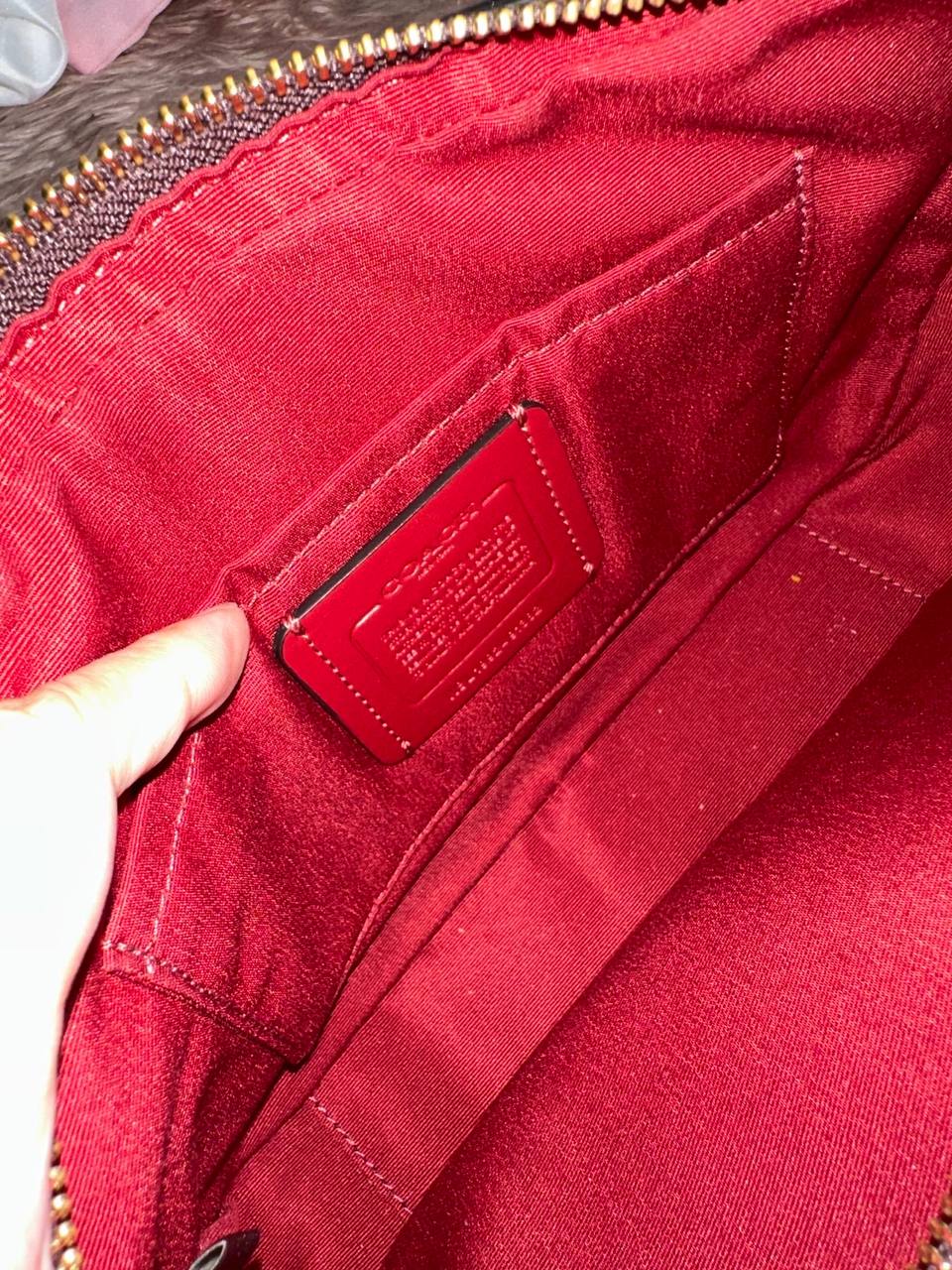 ORIG Preloved COACH Rare Jes Crossbody Double Zip Bag In Colorblock Red