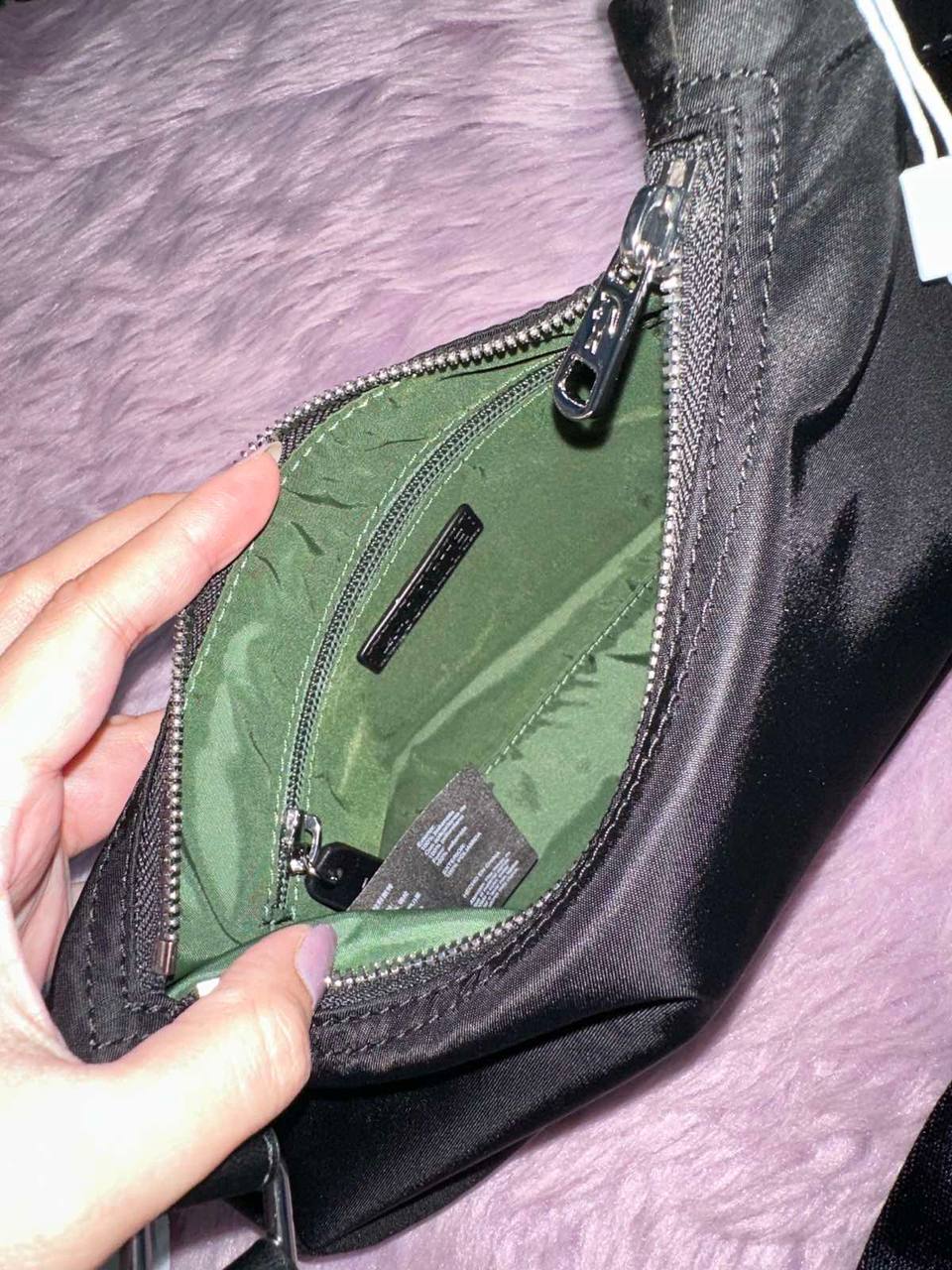 ORIG & IMPORTED Lacoste Active Daily Hobo Nylon Black Small Bag