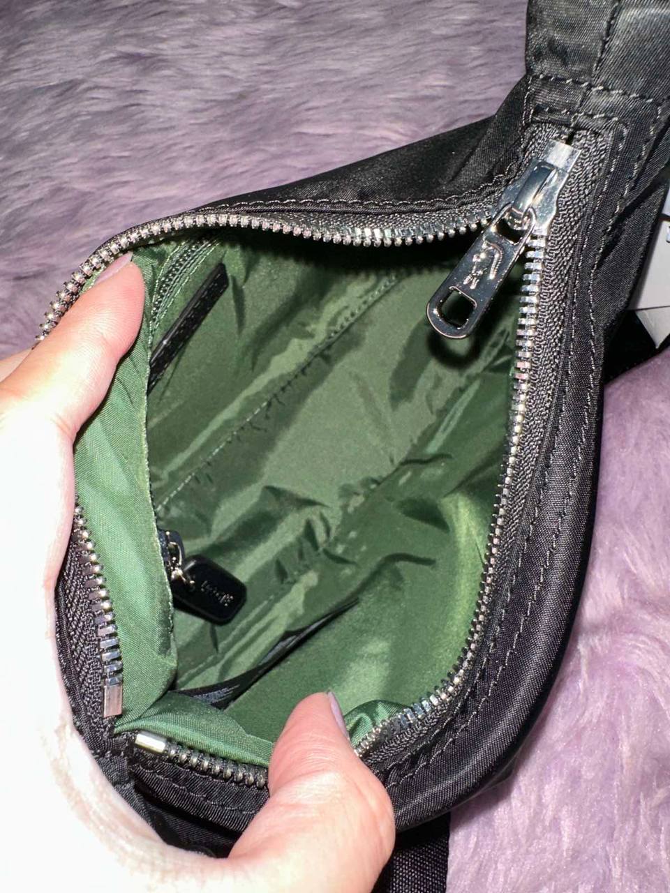 ORIG & IMPORTED Lacoste Active Daily Hobo Nylon Black Small Bag