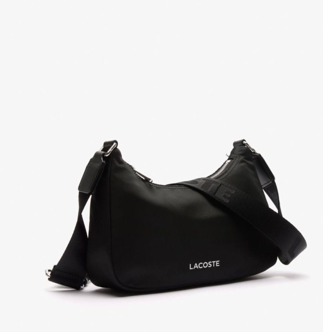 ORIG & IMPORTED Lacoste Active Daily Hobo Nylon Black Small Bag