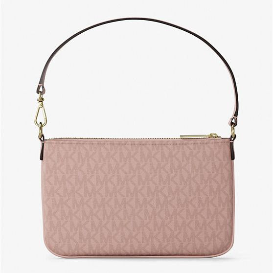 AUTHENTIC/ORIGINAL MICHAEL KORS MK Jet Set Small Signature Logo Convertible Wristlet