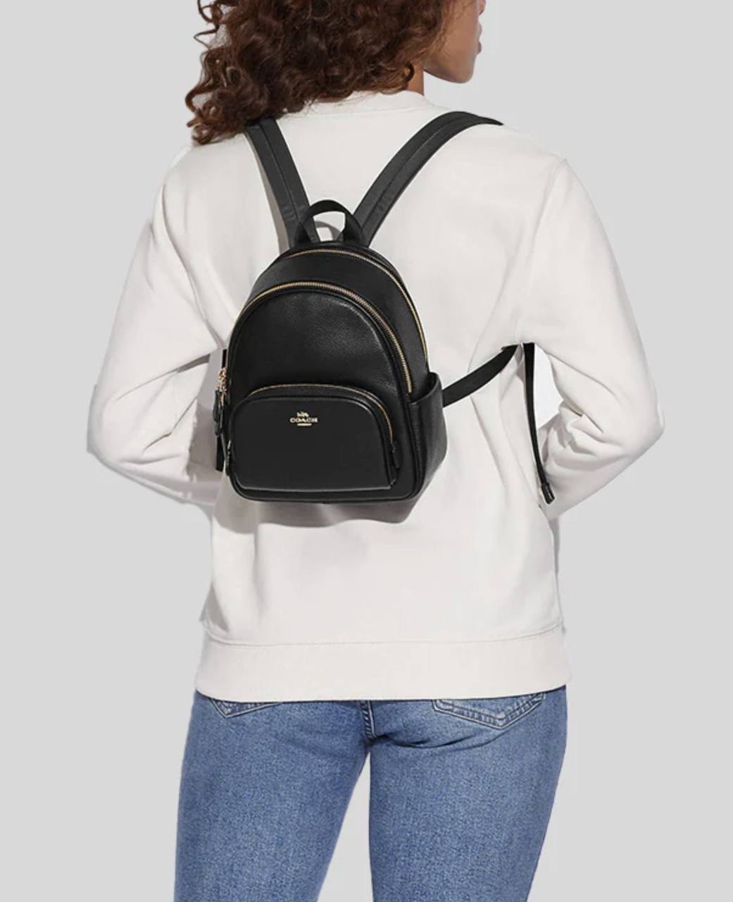 ORIG Preloved COACH Mini Court Backpack Black Bag