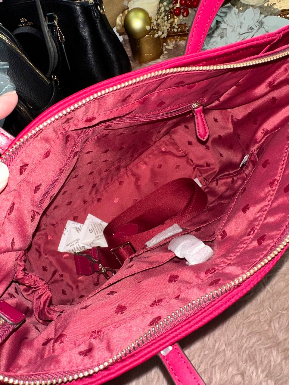 ORIG & IMPORTED Kate Spade KS Chelsea Medium Satchel Nylon Bag in Blackberry Maroon