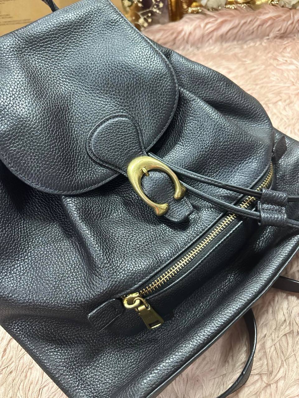 ORIG Preloved Coach Retail Evie Backpack Black Bag