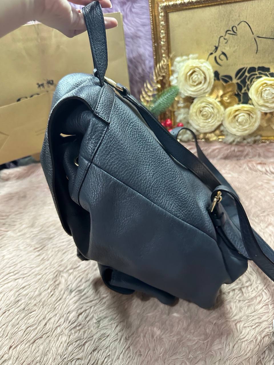 ORIG Preloved Coach Billie Backpack Black Bag