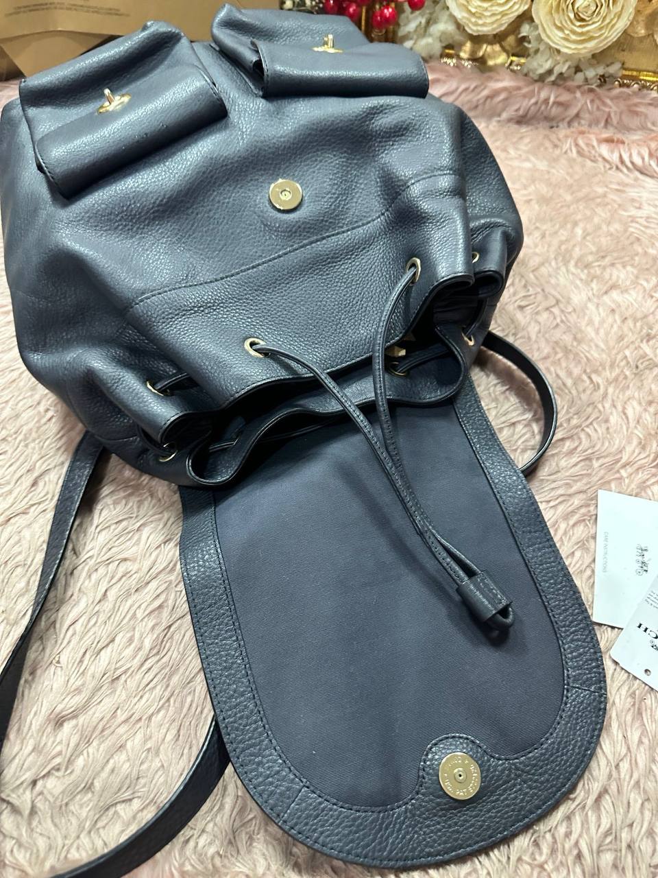 ORIG Preloved Coach Billie Backpack Black Bag