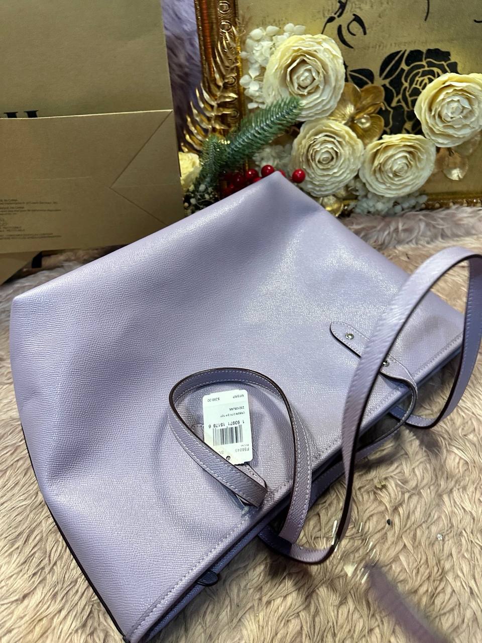 ORIG & IMPORTED Coach City Zip Top Tote Lilac Purple Large Bag