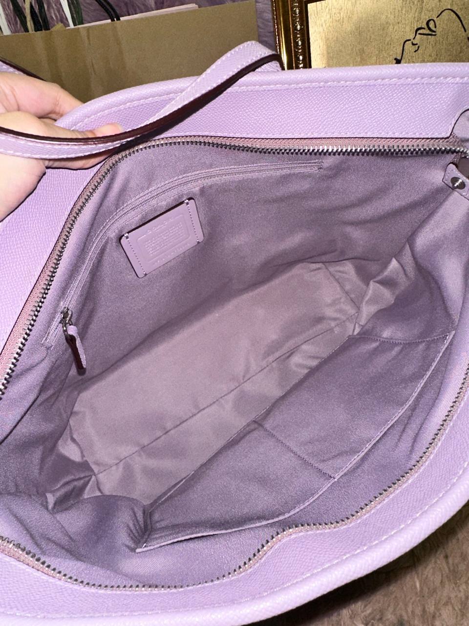 ORIG & IMPORTED Coach City Zip Top Tote Lilac Purple Large Bag