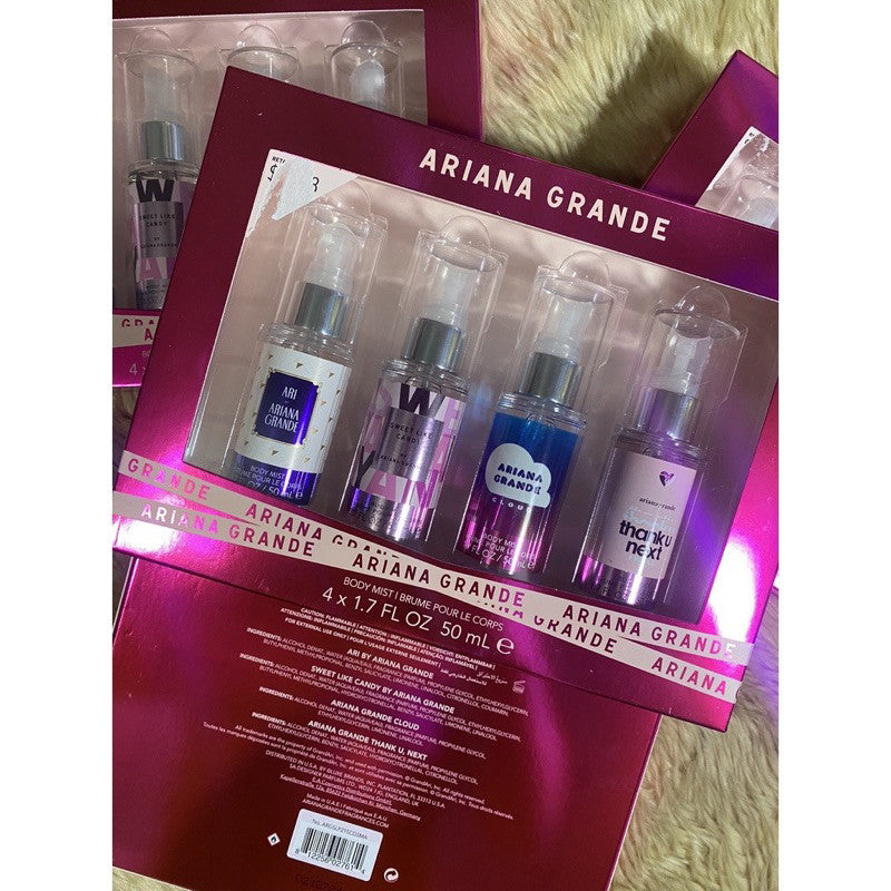 AUTHENTIC/ORIGINAL Ariana Grande 4pc Body Spray Mist Set Thank U Next 2.0, Moonlight, Cloud