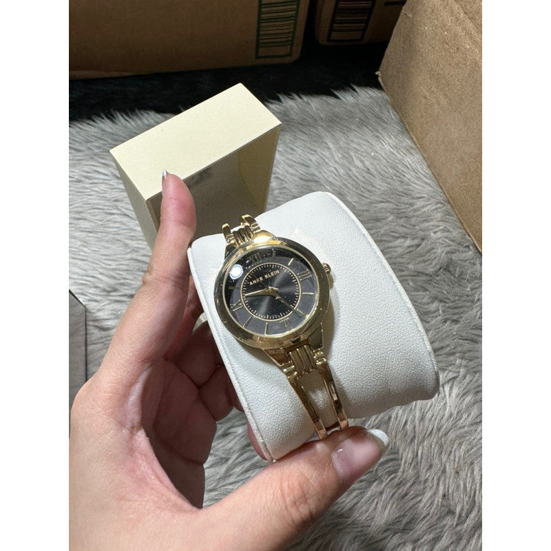 AUTHENTIC AK Klein Women's Gold Bangle Watch AK/3958BKGB