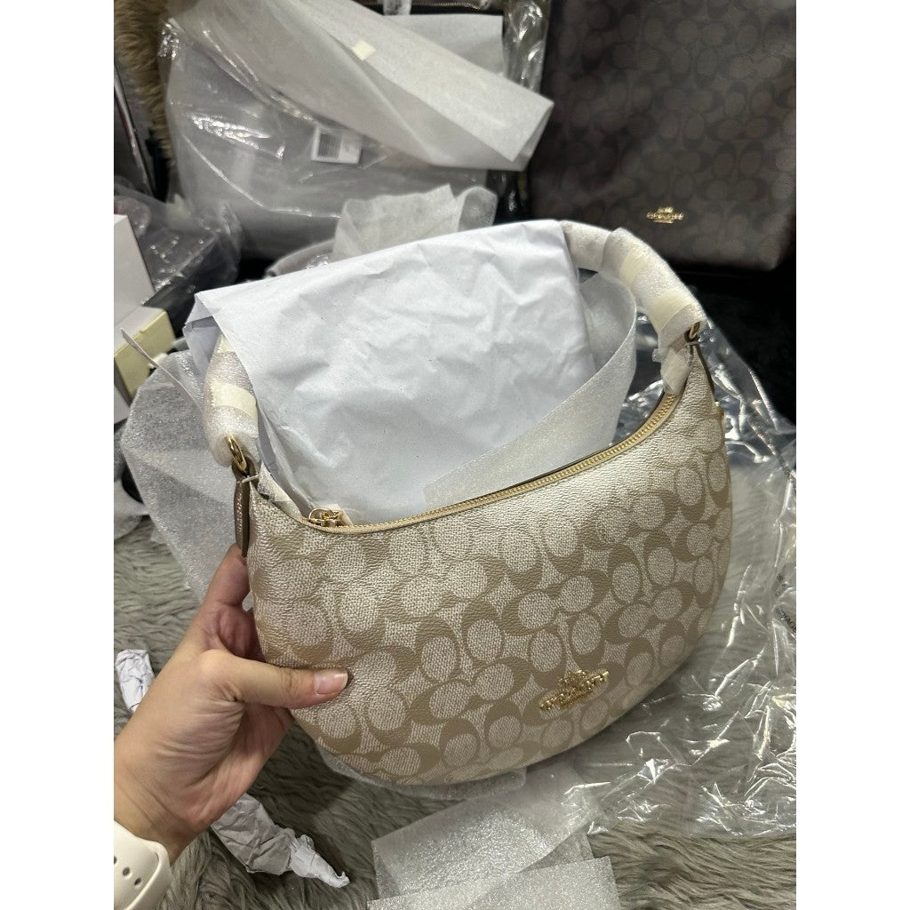 ORIG & IMPORTED CCH Payton Hobo Bag In Signature Canvas in GOLD/CHAMPAGNE MULTI