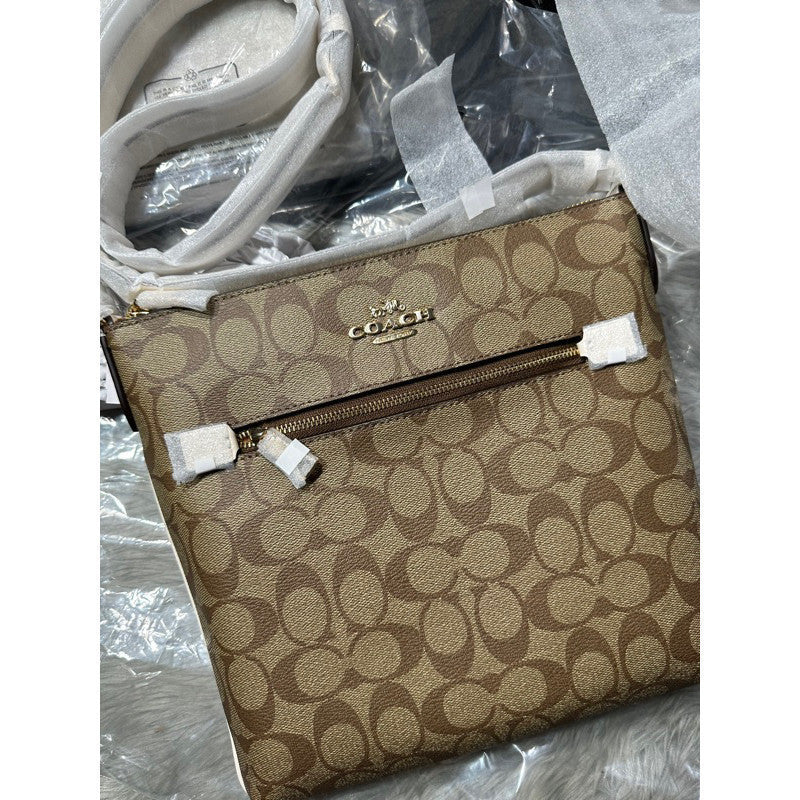 ORIG & IMPORTED CCH Rowan and Mini File Bag In Signature Canvas in Light Khaki White