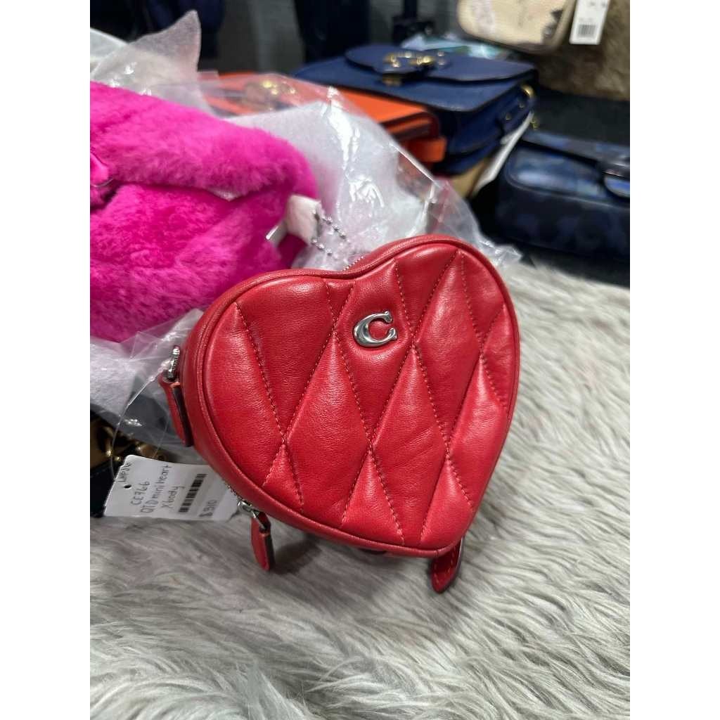 ORIG & IMPORTED CCH Retail Heart Pillow Quilted Crossbody Mini Red Bag