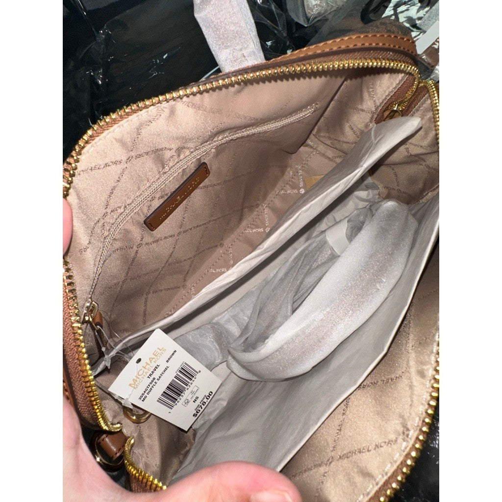 ORIG & IMPORTED MK Jet Set Travel Medium Duffle Satchel Crossbody Bag in Brown