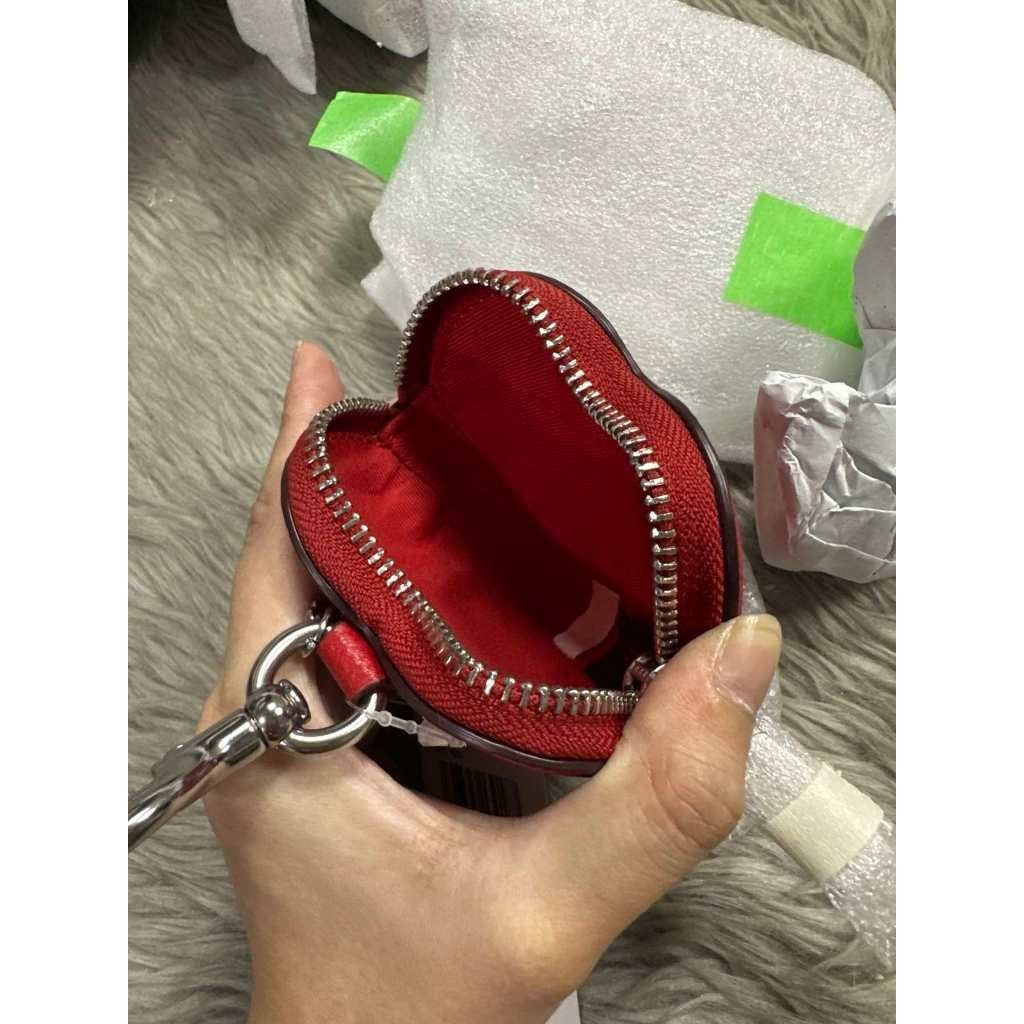 ORIG & IMPORTED CCH Heart Coin Purse Bag Charm Keychain Red Wallet