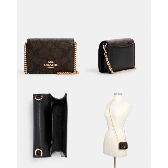 AUTHENTIC/ ORIGINAL Coach Mini Wallet on Chain MWOC
