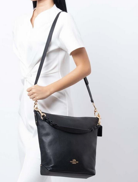 AUTHENTIC/ORIGINAL Preloved Coach Abby Duffle Shoulder Bag Black