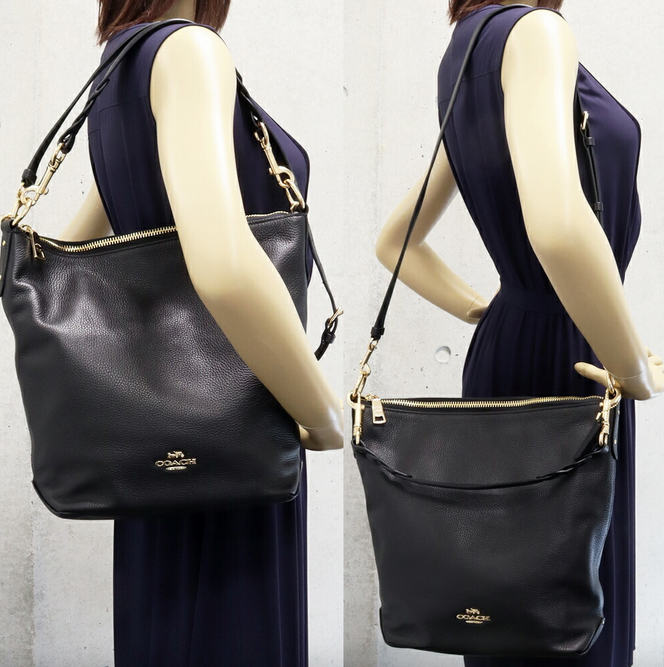 AUTHENTIC/ORIGINAL Preloved Coach Abby Duffle Shoulder Bag Black