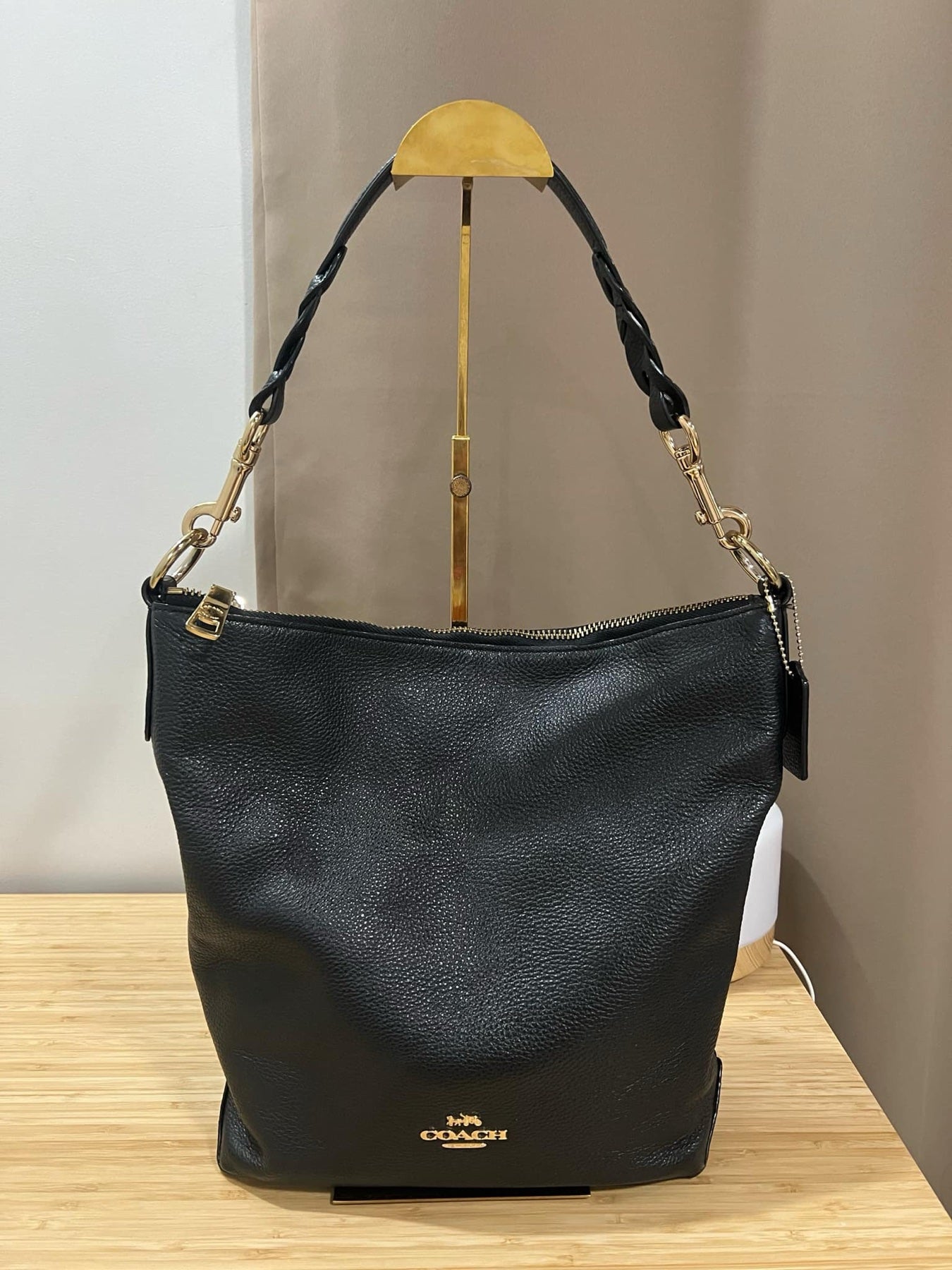 AUTHENTIC/ORIGINAL Preloved Coach Abby Duffle Shoulder Bag Black