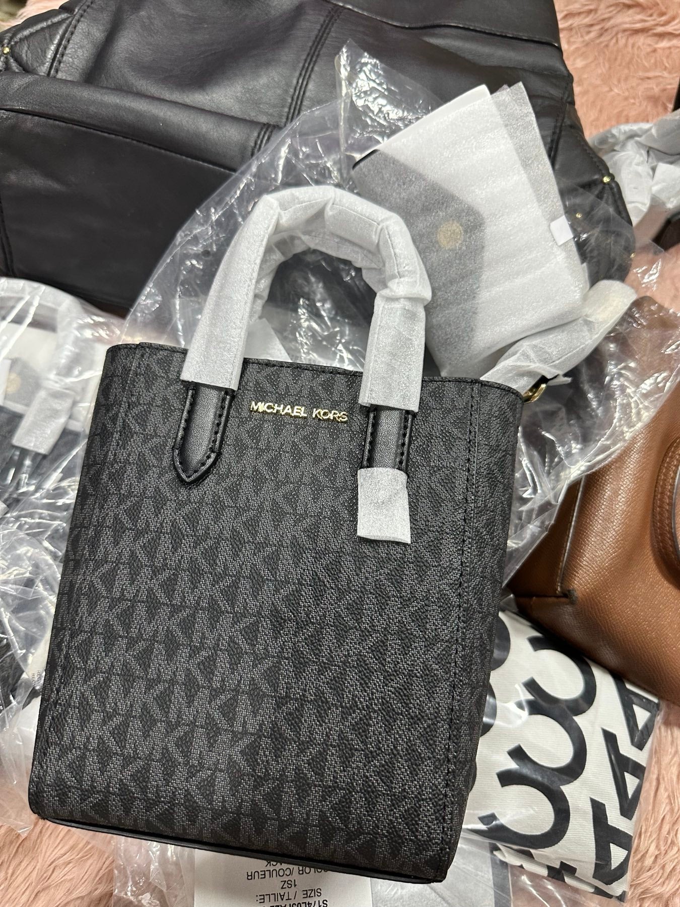 ORIG & IMPORTED MK Vincent Extra-Small XS Crossbody Bag With Card Case Wallet Black