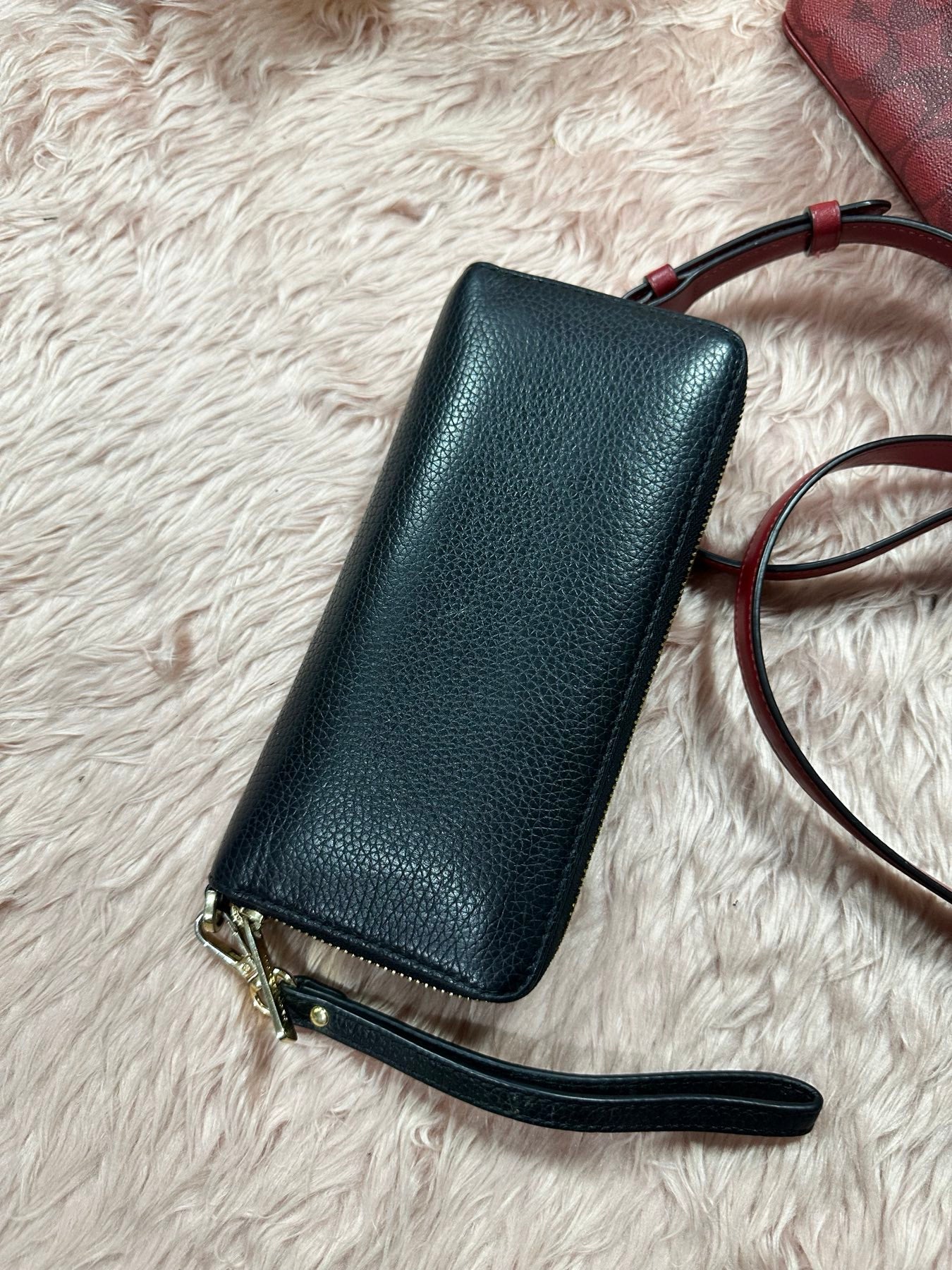 ORIG Preloved MK Leather Continental Long Wallet Wristlet