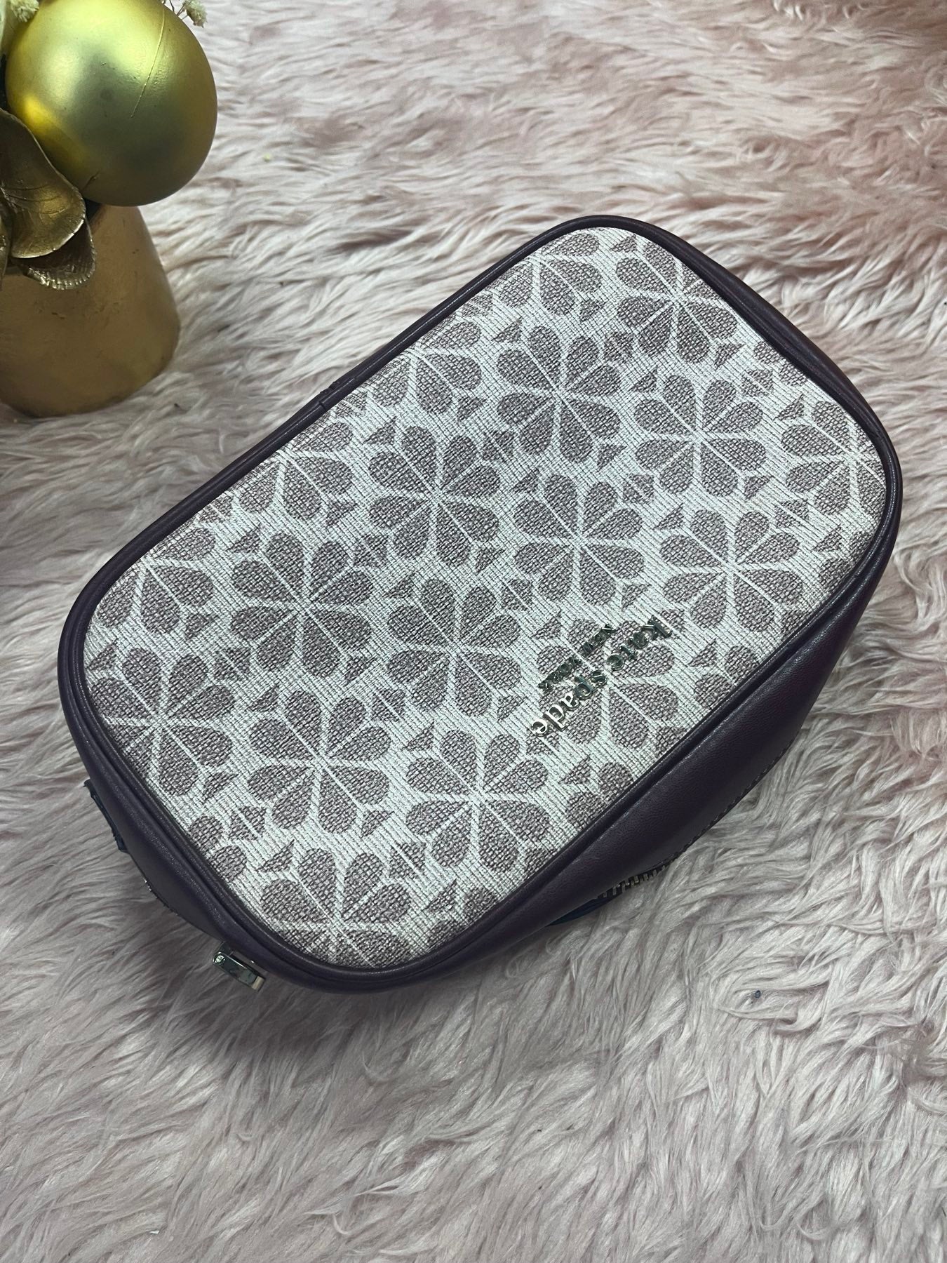 ORIG Preloved KS Infinite Spade Flower Medium Camera Bag Pink