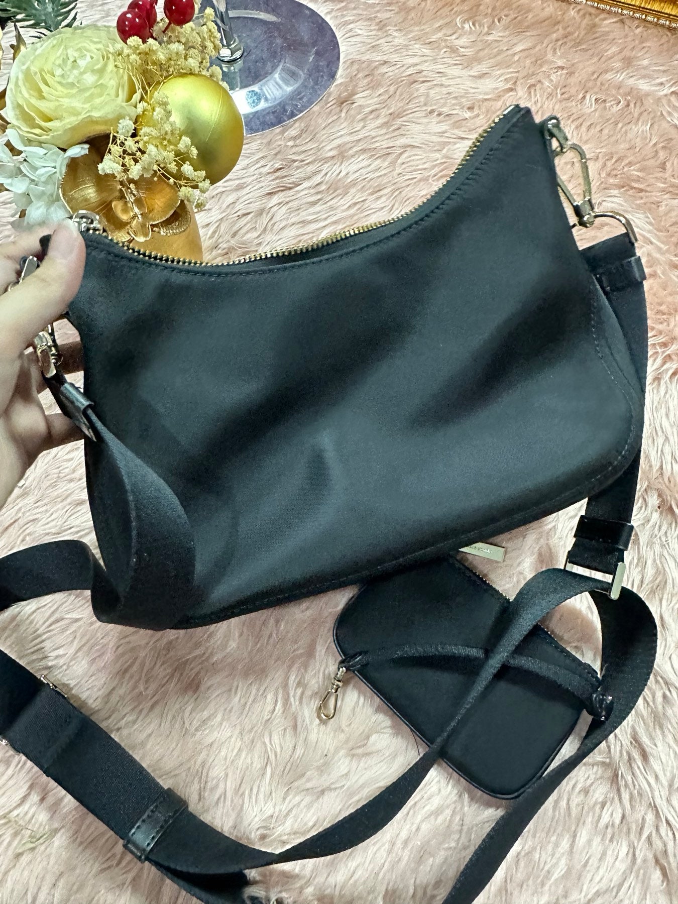 ORIG Preloved KS Chelsea Crossbody Nylon Bag with Pouch