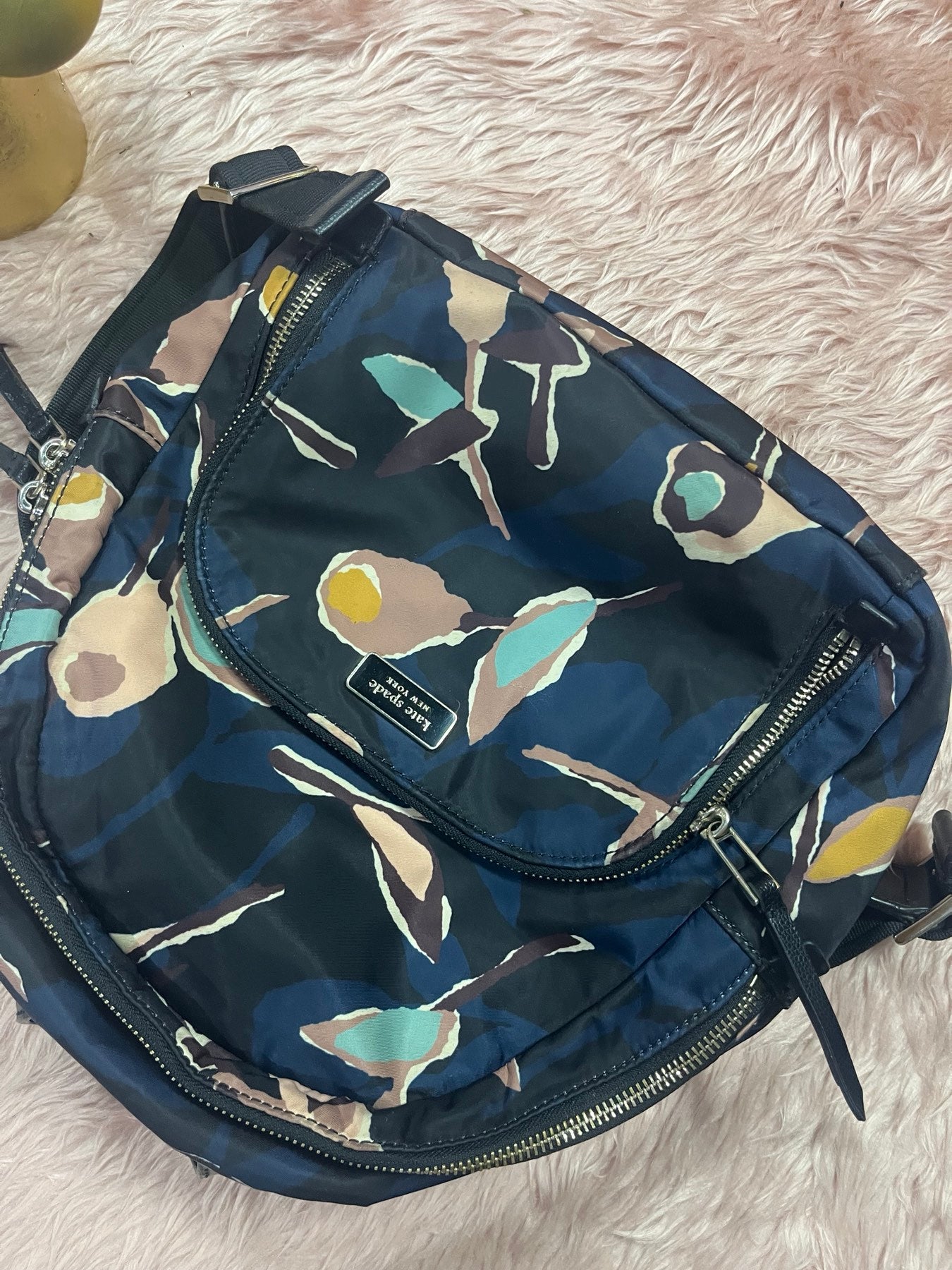 ORIG Preloved KS Dawn Paper Rose Medium Backpack Bag