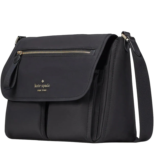 ORIG Preloved KS Chelsea Messenger Black Nylon Bag