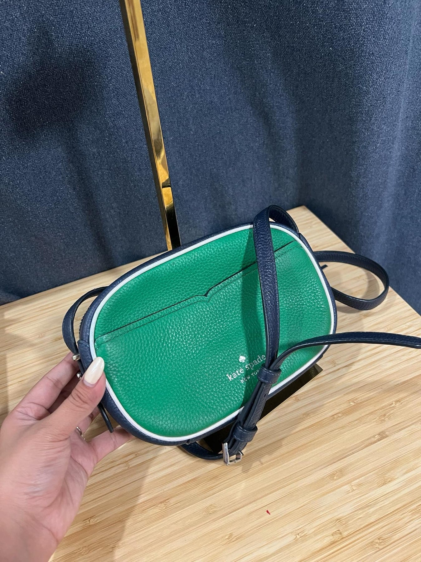 ORIG Preloved KS Kourtney Camera Crossbody Small Bag Green