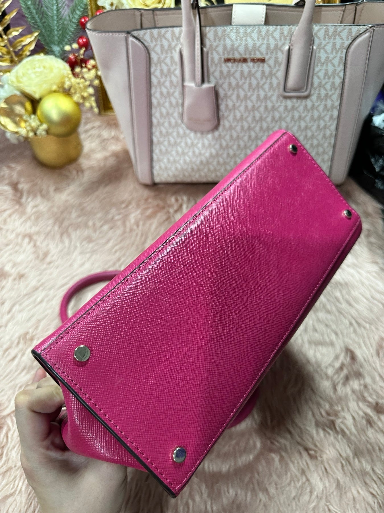 ORIG Preloved KS Staci Medium Satchel Pink Bag