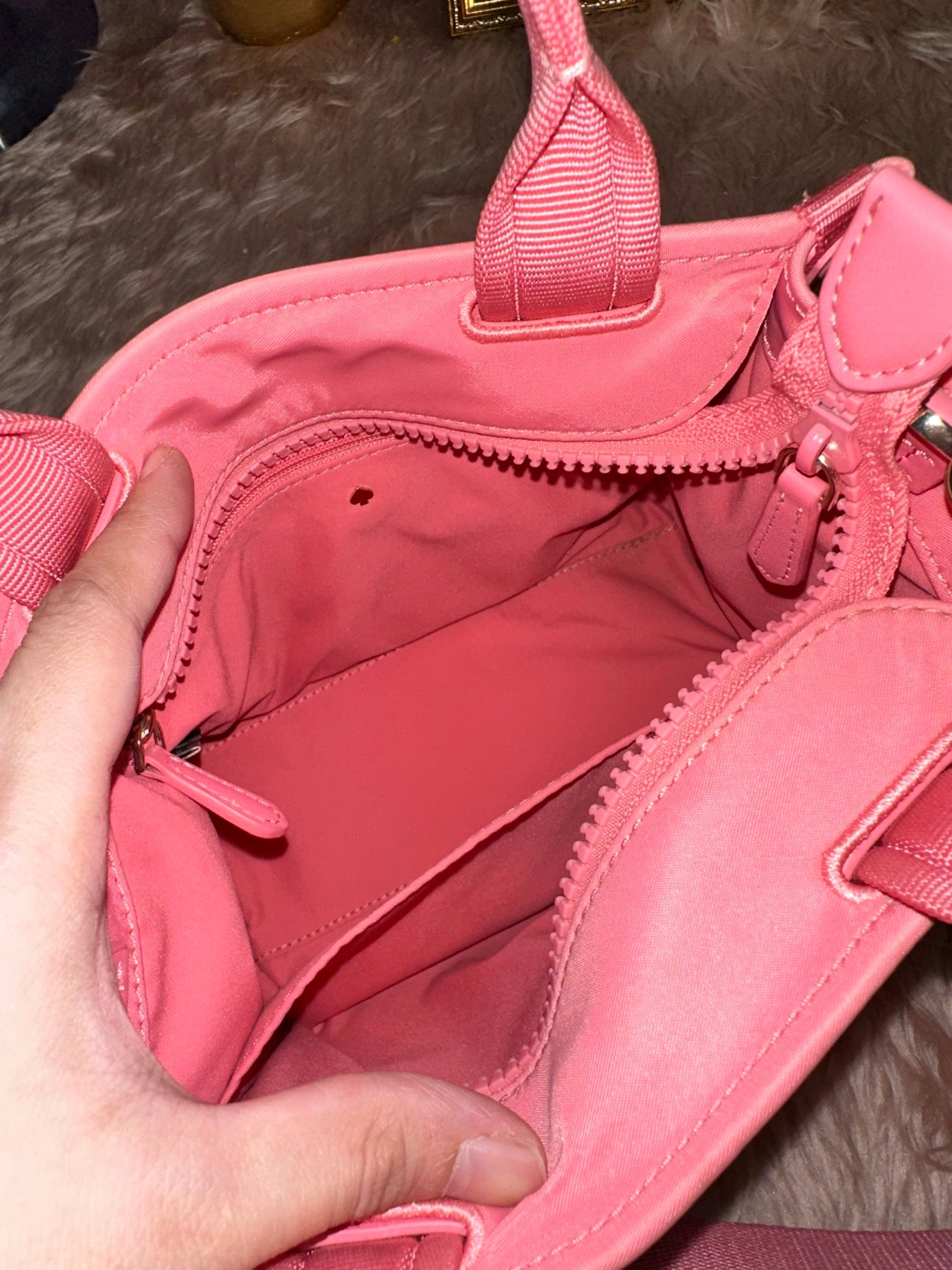 ORIG Preloved KS The Little Better Sam Nylon Mini Tote Pink Bag