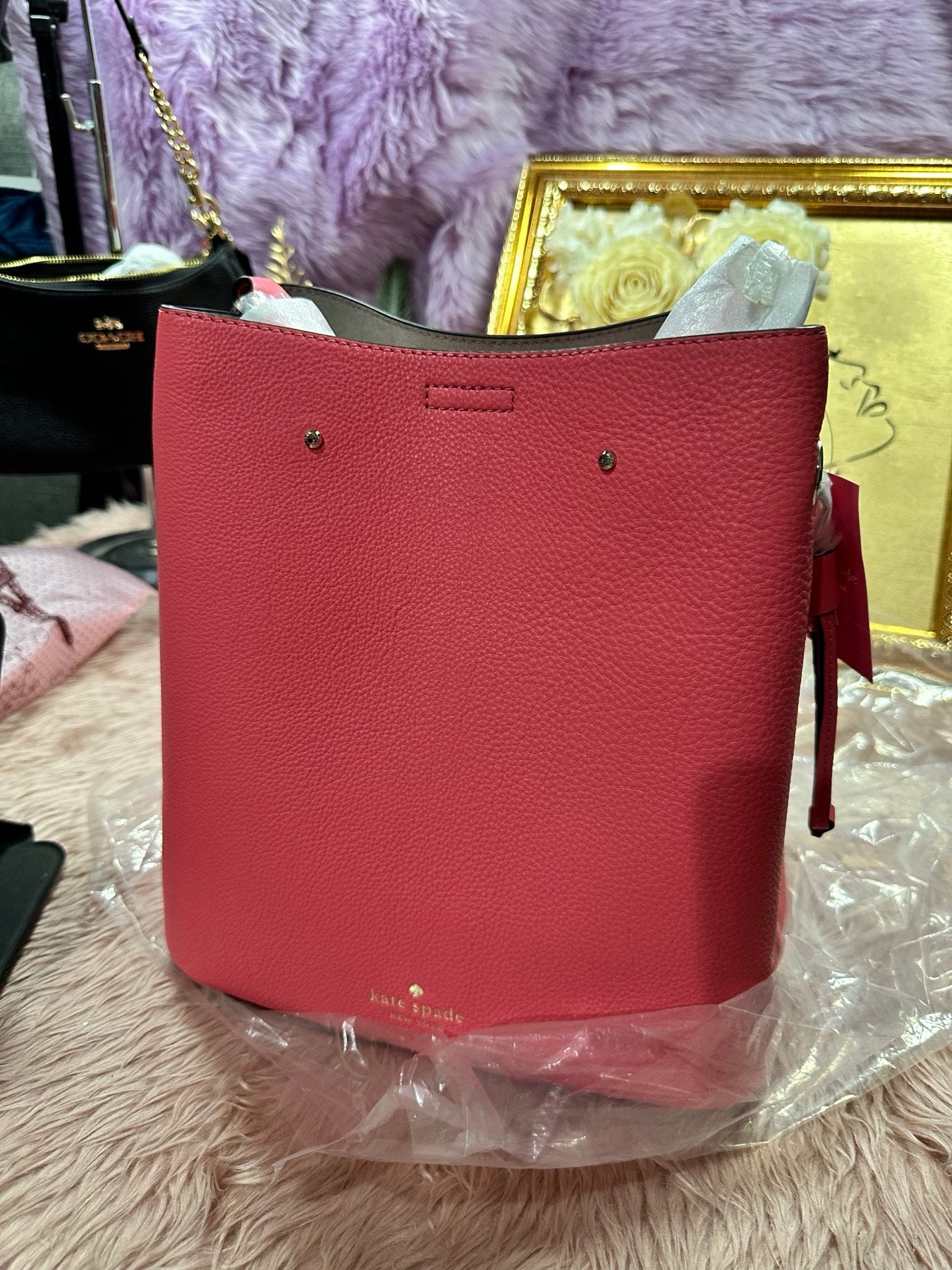 ORIG & MPORTED KS Marti Large Bucket Bag Garden Pink