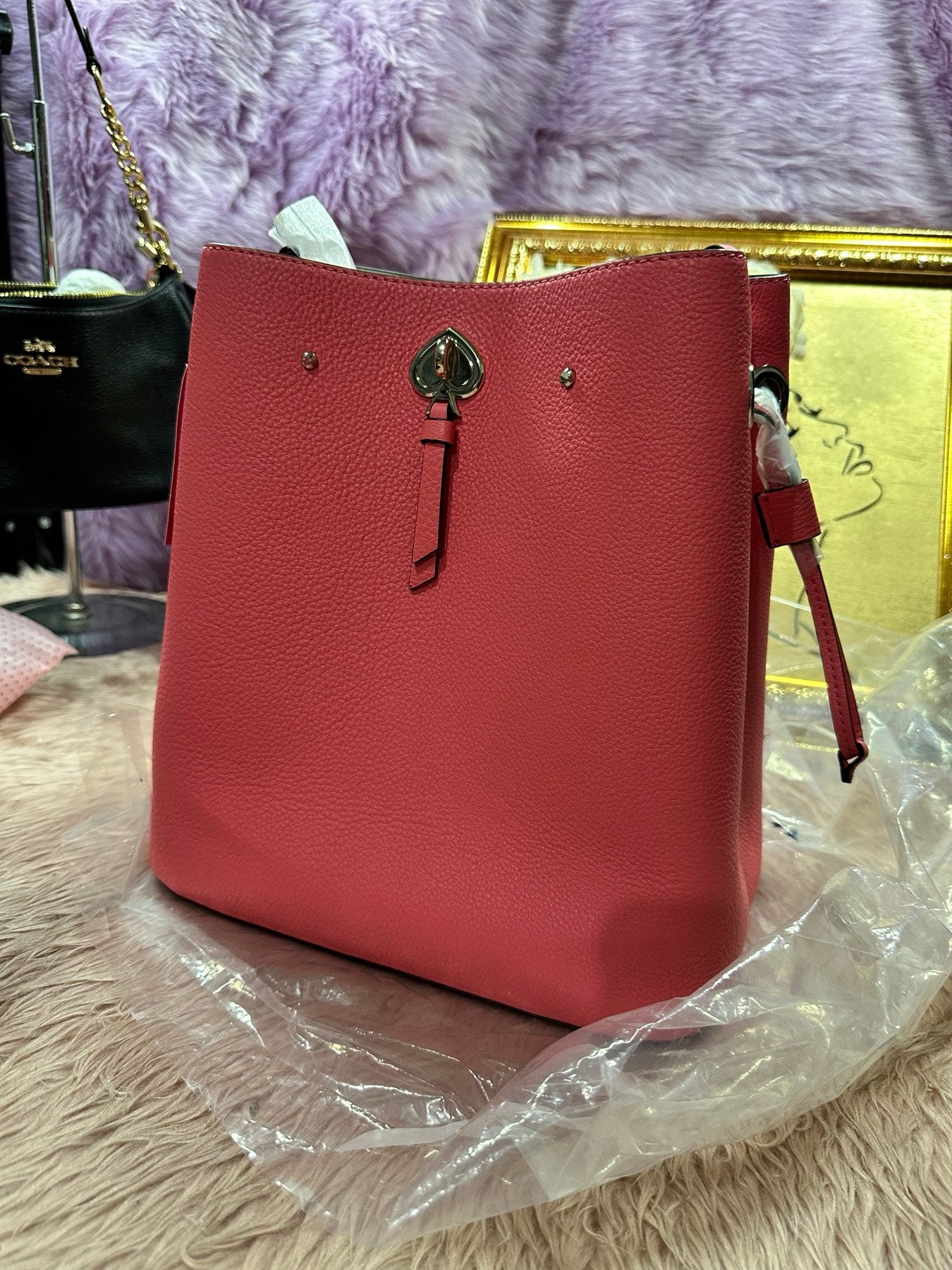 ORIG & MPORTED KS Marti Large Bucket Bag Garden Pink