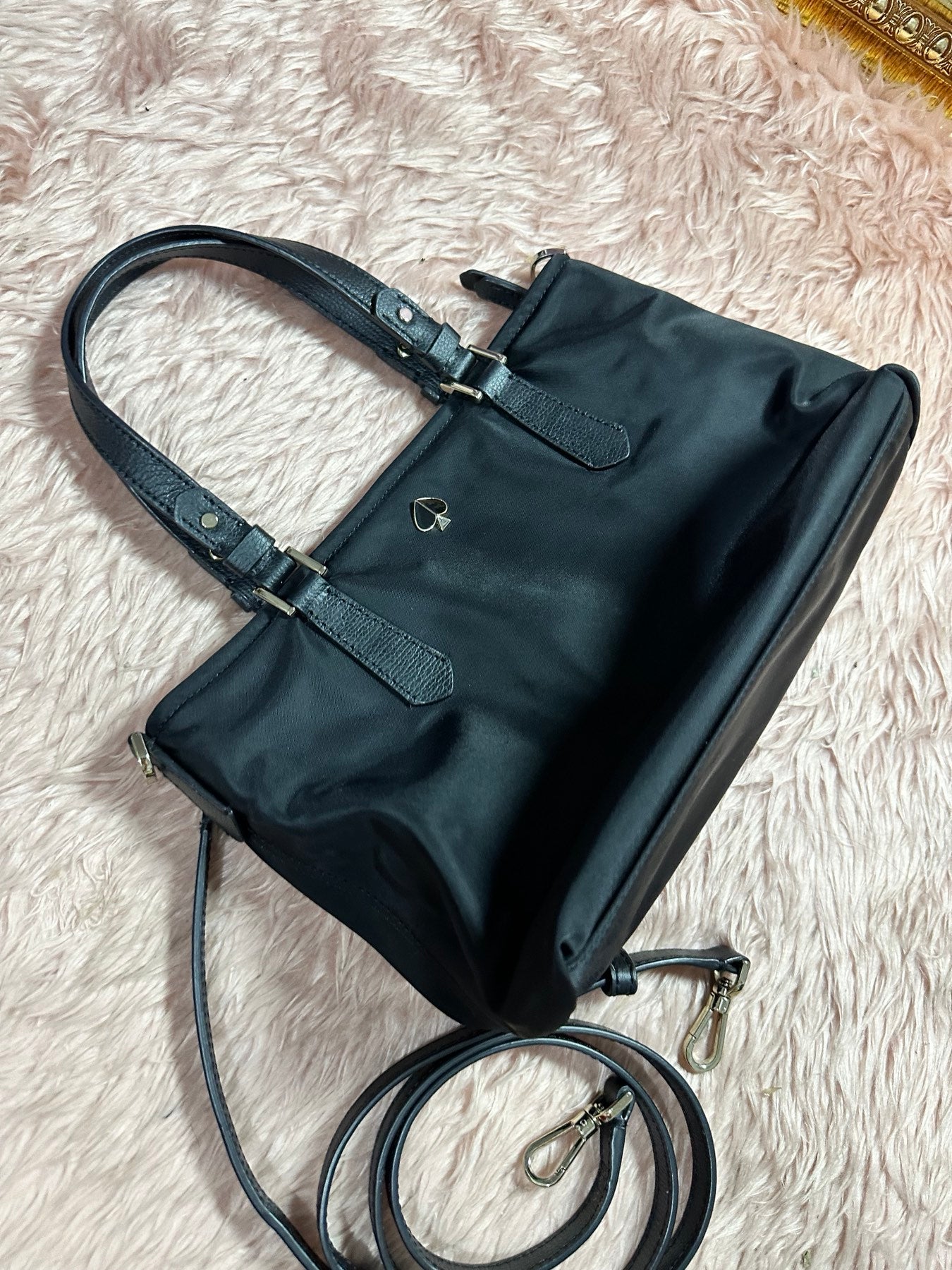 ORIG Preloved KS Retail Taylor Small Crossbody Tote Nylon Bag in Black