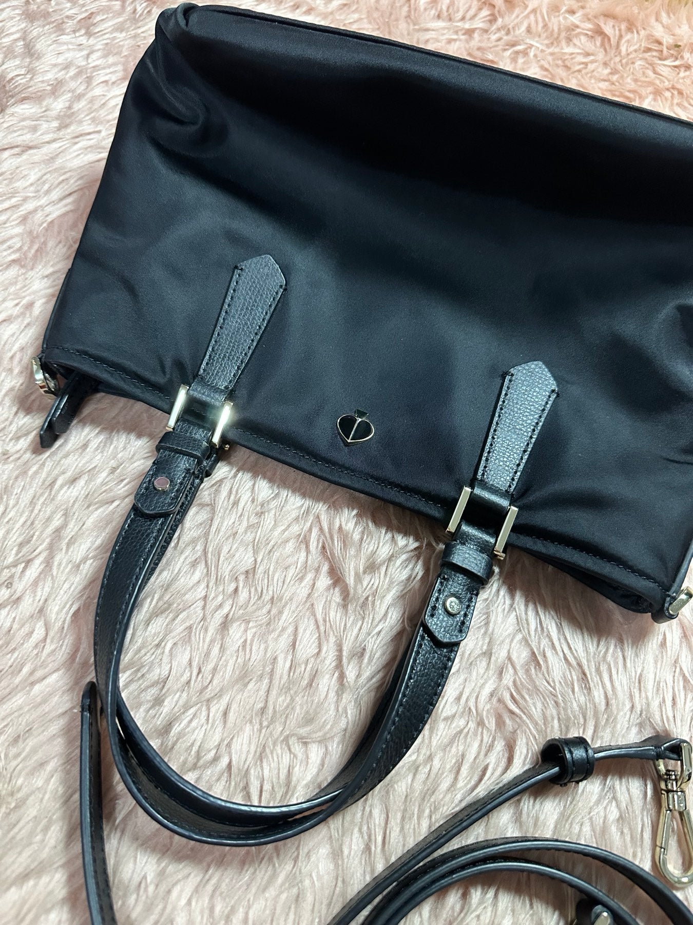 ORIG Preloved KS Retail Taylor Small Crossbody Tote Nylon Bag in Black