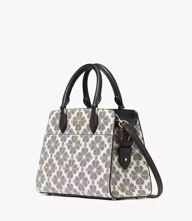 ORIG & IMPORTED KS Signature Spade Flower Small Satchel Bag Black