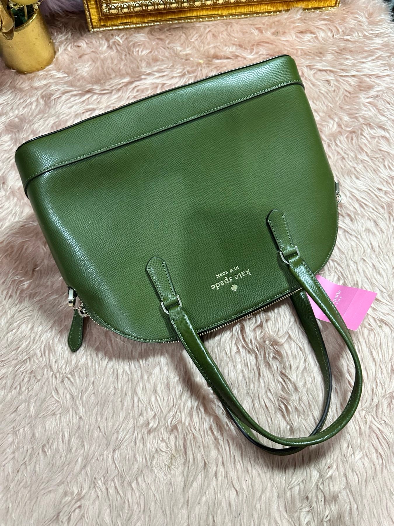 ORIG & IMPORTED KS Sadie Medium Dome Satchel Enchanted Green Bag