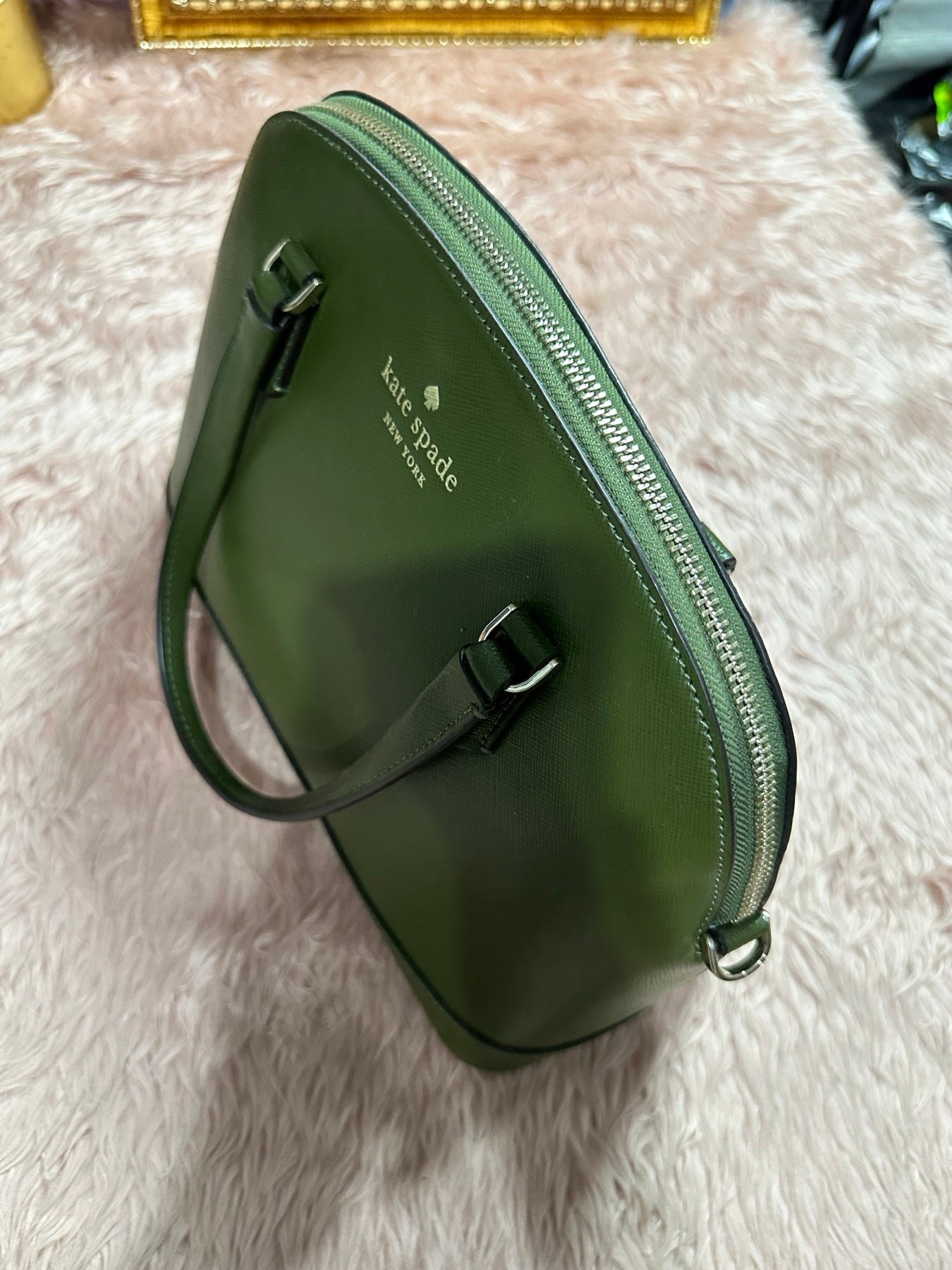 ORIG & IMPORTED KS Sadie Medium Dome Satchel Enchanted Green Bag