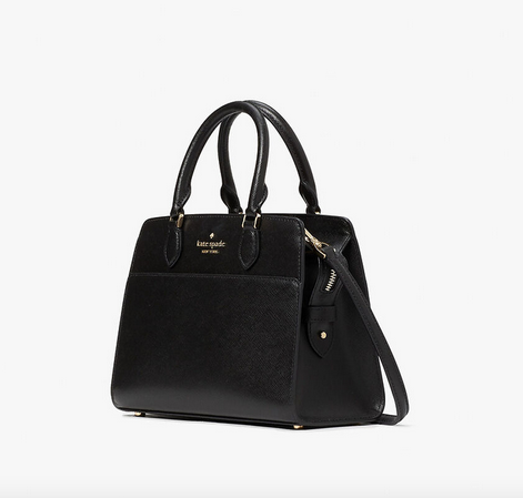 ORIG & IMPORTED KS Madison Small Satchel Bag in Beige / Black