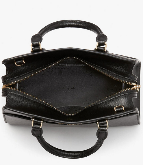 ORIG & IMPORTED KS Madison Small Satchel Bag in Beige / Black
