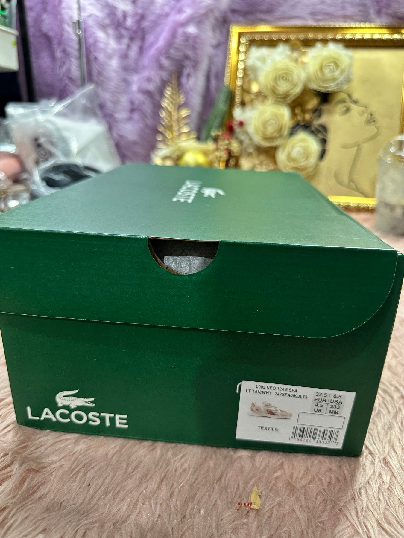 ORIG & IMPORTED Lacoste Women's Shoes L003 Neo Sneakers Tan Beige