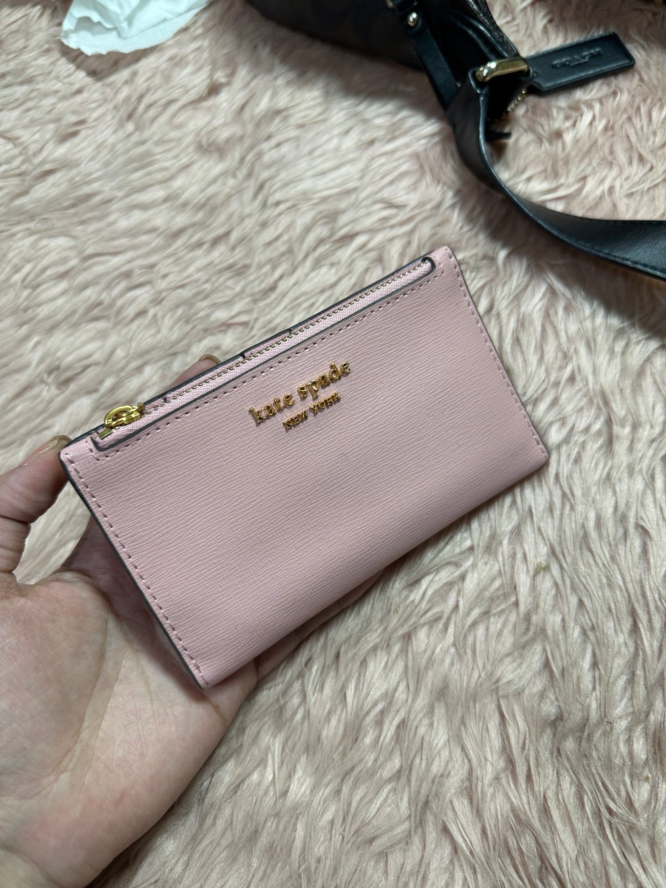 ORIG & IMPORTED KS Retail Morgan Small Slim Bifold Wallet Pink