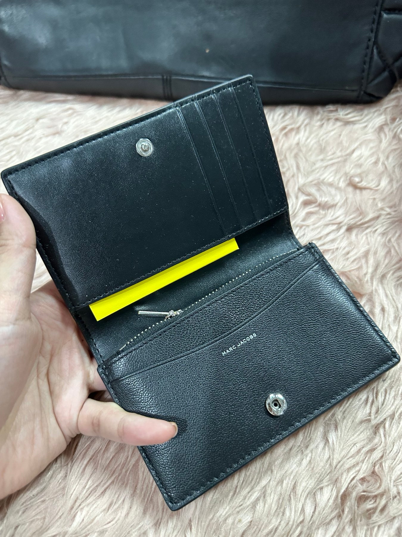 ORIG & IMPORTED Marc Jacobs The Slim 84 Flap Bifold Black Wallet